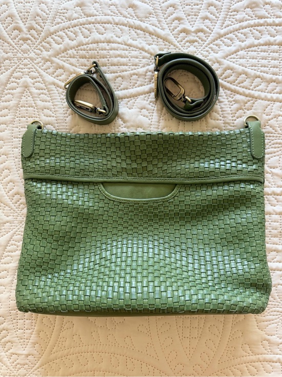 HOBO Handbags - HOBO Woven Leather Crossbody/Shoulder Bag Olive Green